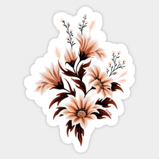 Gazania Floral - Burnt Orange Sticker